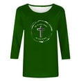 thumbnail image 4 of EGNMCR Easter Chemises Imprimées pour Femmes T-Shirts Graphiques pour Femmes Manches Courtes Chemises Décontractées Tunique Ample Blouse Imprimée T-Shirts pour Femmes, 4 of 5