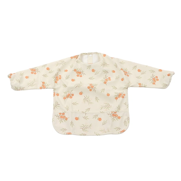 Babero Con Manga Infantil, Babero De Manga Larga Con Hebilla, Impermeable Impreso Para Comer Para Niños