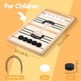 thumbnail image 2 of Fast Sling Puck Game, Carioca Table Top Game for Family Dinners or Friend Get-Togethers, Wooden Board Sling Puck Game, 2 of 7