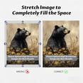 thumbnail image 3 of FLASHLUMI 24x36 Inch Black Bear in Wildflower Field Canvas Wall Art, Whimsical Wildlife Decor for Living Room Bedroom, No Frame, 3 of 10