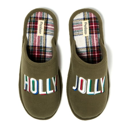 

Dearfoams Cozy Comfort Men s Holly Jolly Scuff Slippers