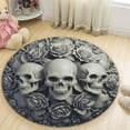 thumbnail image 5 of Fish Bowl Round Area Rug, aquarium style circle carpet for bathroom, kids room or hallway, soft washable non-slip floor mat, aquatic animal décor, 5 of 6