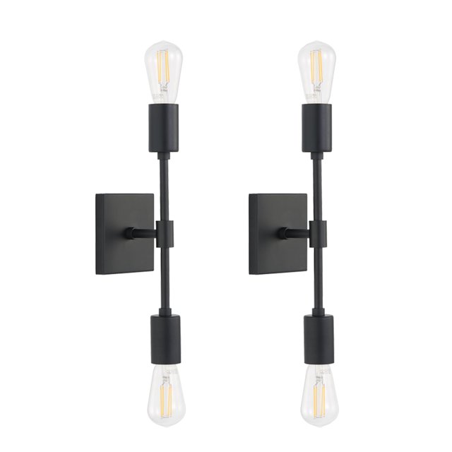 2 Light Vanity Light Double l Sconce Light,Linear Wall Lamp for Hallway Kitchen Bathroom,2 Pack