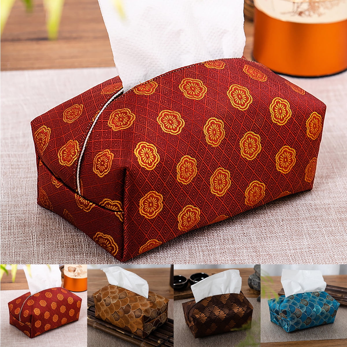 Vnanda Toilet Paper Holder Travel Napkin Holder Reusable Tissue Holder Cloth Tissue Box Cloth