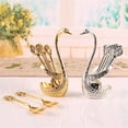 thumbnail image 4 of Seyotauo Small Coffee Spoon Holder Set,Swan Base With 6 Pcs Demitasse Espresso Spoons Set, Metal Coffee Spoon Organizer,Mini Leaf Dessert Spoon, Metal Tea Spoons for Coffee Cake Dessert Ice Cream Tea, 4 of 7