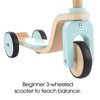 Lil' Rider Kids Wooden Scooter-Beginner Push Steering Handlebar, 3 Wheel, Kick Scooter-Fun Balance & Coordination Riding Toy for Girls & Boys, Brown/A (80-TK01530)