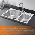 thumbnail image 2 of DIRECTUNIT 18 Gauge Stainless Steel Kitchen Sink Drop-In Top Mount, 33"x22"x9", 2 of 5