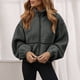 thumbnail image 1 of HongQid Womens Coat Casual Lapel Full Zip Fleece Jacket Long Sleeve Oversized Warm Winter Outwear with Pockets, 1 of 9