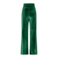 thumbnail image 6 of Women High Waist Velvet Yoga Pants Flared Stretchy Wide Leg Velvet Yoga Trousers Soft Plush Velour Bootcut Slacks, 6 of 7