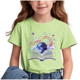 thumbnail image 1 of GreatBaby T-shirt Respirant pour Enfants à Manches Courtes pour Garçons Filles Saison de la Rentrée Col Rond Manches Courtes Hauts Décontractés Polyvalents pour l'Extérieur (Vert#4, 3 Ans), 1 of 7
