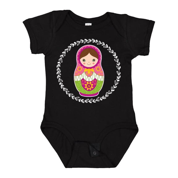 Inktastic Matryoshka Russian Cute Pink Nesting Doll Girls Baby Bodysuit