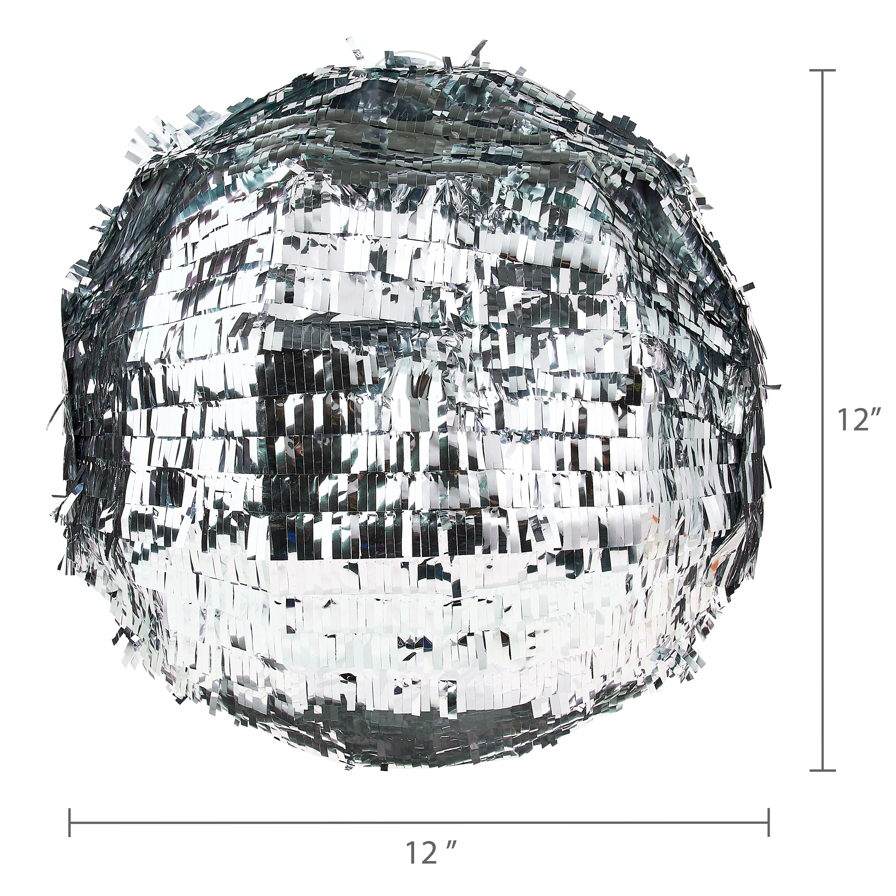 Silver 3D Disco Ball Party Pinata, 12", by Way To Celebrate