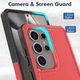 thumbnail image 3 of For Samsung Galaxy S25 Ultra Case 2-in-1 PC TPU Shockproof Phone Cover - Black, 3 of 5