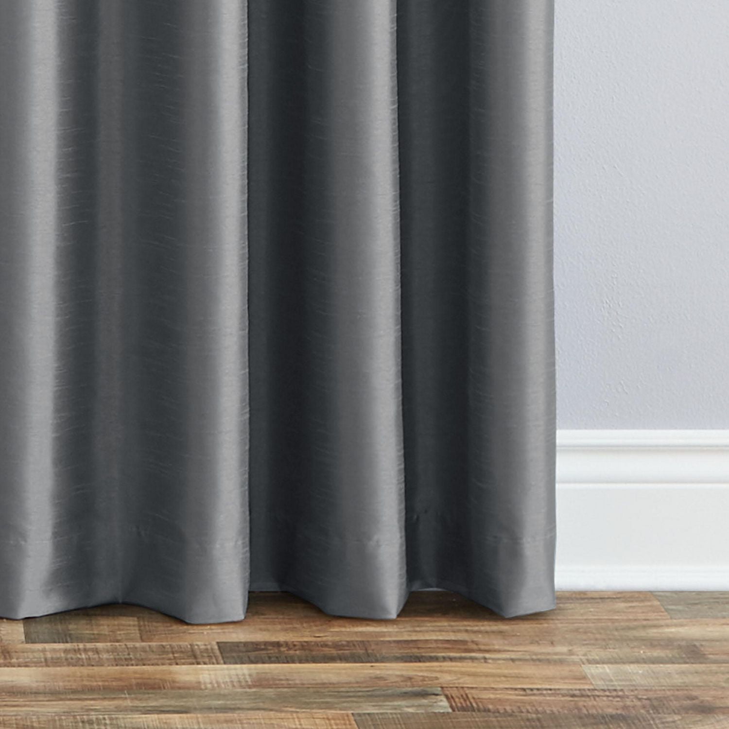 Hometrends Faux Silk Grommet Room Darkening Window panel, 1 63" H or 84"