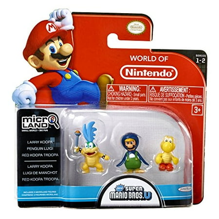 Nintendo Mario Bros U Micro Figure 3 Pack Larry Koopa Penguin - larry koopa updated roblox