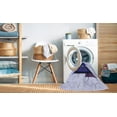thumbnail image 2 of Ahgly Company Machine Washable Indoor Round Transitional Lavender Blue Area Rugs, 4' Round, 2 of 7