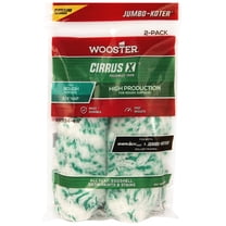 Wooster RR334-4 1/2 Mini Roller Cover, 3/4 in Thick Nap, 4-1/2 in L, Fabric Cover, Green/White