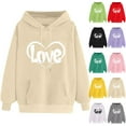 thumbnail image 1 of QTOCIO Sweat-Shirt pour Femmes, Chandail en Molleton Surdimensionné pour Femmes, Chandail à Capuchon d'Hiver Imprimé pour Femmes Chandail à Manches Longues Confortable, 1 of 1