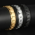 thumbnail image 3 of harmtty Men Bracelet Magnetic Alloy Durable Detachable Therapy Bracelet Daily Jewelry, 3 of 8