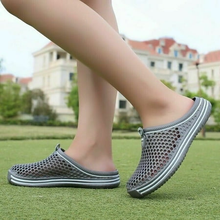 

42 Size Gray Men Women Slip On Clogs Sandals Slippers Beach Garden Casual Holiday Shoes