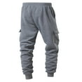 thumbnail image 4 of Dagugfen Mens Sweatpants Elastic Waist Loose Fleece Lined Comfy Thermal Casual Workout Outdoor Cargo Pants, 4 of 4