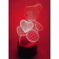 thumbnail image 4 of Lámpara de noche 3D con forma de oso de peluche, lámpara de ilusión LED, lámpara de mesa para mesita de noche, 4 of 5