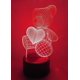 thumbnail image 4 of Lámpara de noche 3D con forma de oso de peluche, lámpara de ilusión LED, lámpara de mesa para mesita de noche, 4 of 5