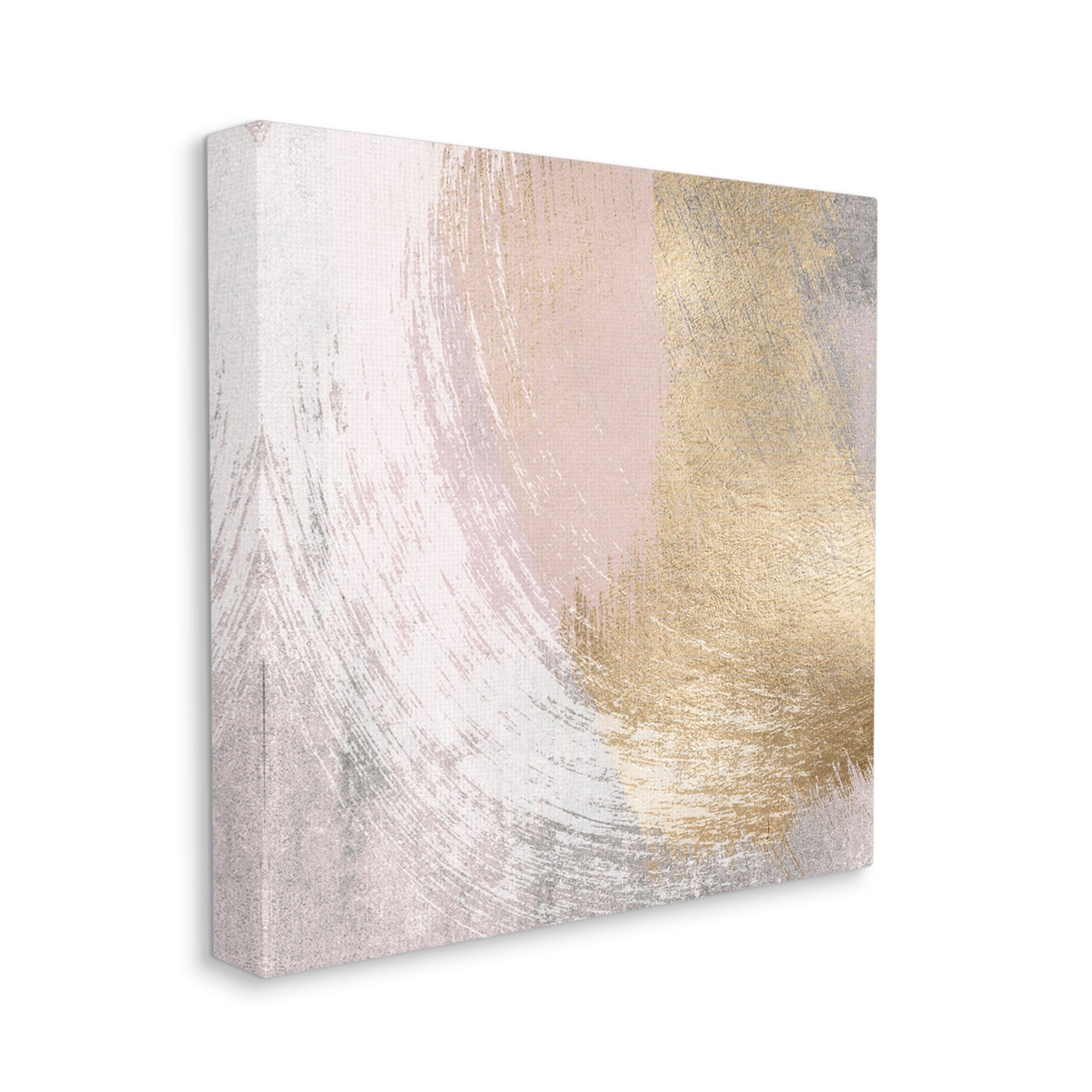 Stupell Industries Glam & Pink Abstract Abstract Painting Gallery Wrapped Canvas Print Wall Art, 36 x 36