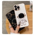 thumbnail image 4 of Funda para iPhone 11/12/13 Pro Max ZXDK con soporte oculto 6D chapado en forma de astronauta, 4 of 9