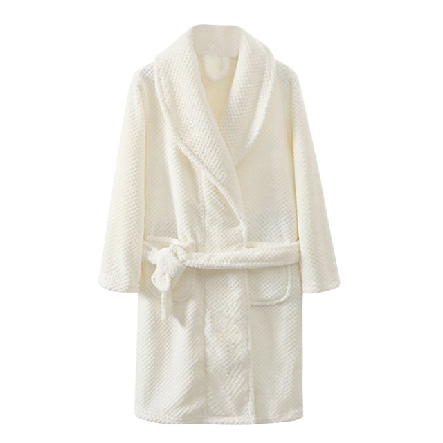 Girls Flannel Pajamas Bedclothes Thickened Extended Bathrobe Velvet