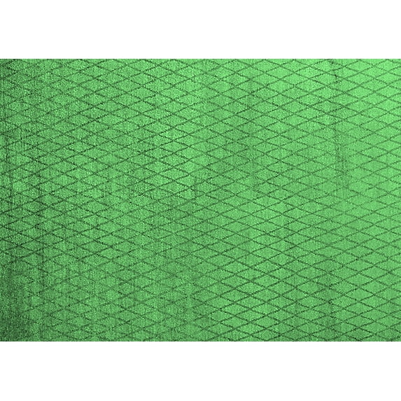 Ahgly Company Indoor Rectangle Oriental Emerald Green Industrial Area Rugs, 6' x 9'