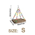 thumbnail image 5 of Flying Trapeze Bird Toy for Multi-Colored Chain, Seagrass Mat, Enrichment Toy Cockatiels, Snakes, Hamsters, Squirrels, Chameleons ( S ), 5 of 5