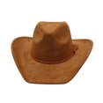 thumbnail image 4 of LIUYUNNN Hard Hat Cowboy for Men Western Cowboy Hat With Fringe Folded Brim Fedora For, Size A, 4 of 4