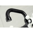 thumbnail image 3 of Kingston Brass KS612MB Kingston Two-Handle 2-Hole Wall Mount Bar Faucet in Matte Black, 3 of 8