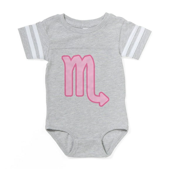 CafePress - Pink Zodiac Scorpio - Cute Infant Baby Football Bodysuit