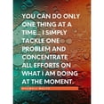 thumbnail image 3 of ArtsyQuotes 12x14 Black Modern Framed Museum Art Print Titled - Maxwell Maltz Quote: One Thing at a Time, 3 of 5