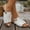 White, variant on Aloohaidyvio Womens Dressy Summer Flat Sandals Comfortable Beach Cute Ladies Slides 2025 Leather Casual Dress Sandals