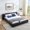 DARK GREY, variant on Queen Size Adjustable Bed Base, Queen Size Upholstered Bed Frame with Thick Fabric, Chenille Fabric Grounded Queen Size Platform Bed with Headboard and Solid Frame-Beige(87''*67''*23.5''), Bed Frames