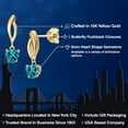 thumbnail image 2 of Gem Stone King 10K Yellow Gold London Blue Topaz Dangle Earrings for Women | 1.10 Cttw | Gemstone November Birthstone | Heart Shape 5MM, 2 of 6