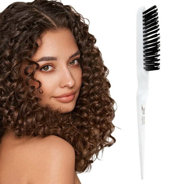 Cepillo para raíces Curl Keeper: cepillo para peinar con cerdas de nailon resistentes y flexibles que evita enganches, crea volumen y levanta el cabello rizado y de todo tipo. Suave con el cuero cabel