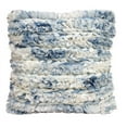 thumbnail image 2 of Vibhsa Throw Pillow Cover Blue & White Furry, 2 of 2