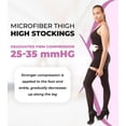 thumbnail image 3 of Gabrialla Unisex Microfiber Thigh-High Graduated Compression Stockings (25-35 mmHg): H-306, 3 of 7