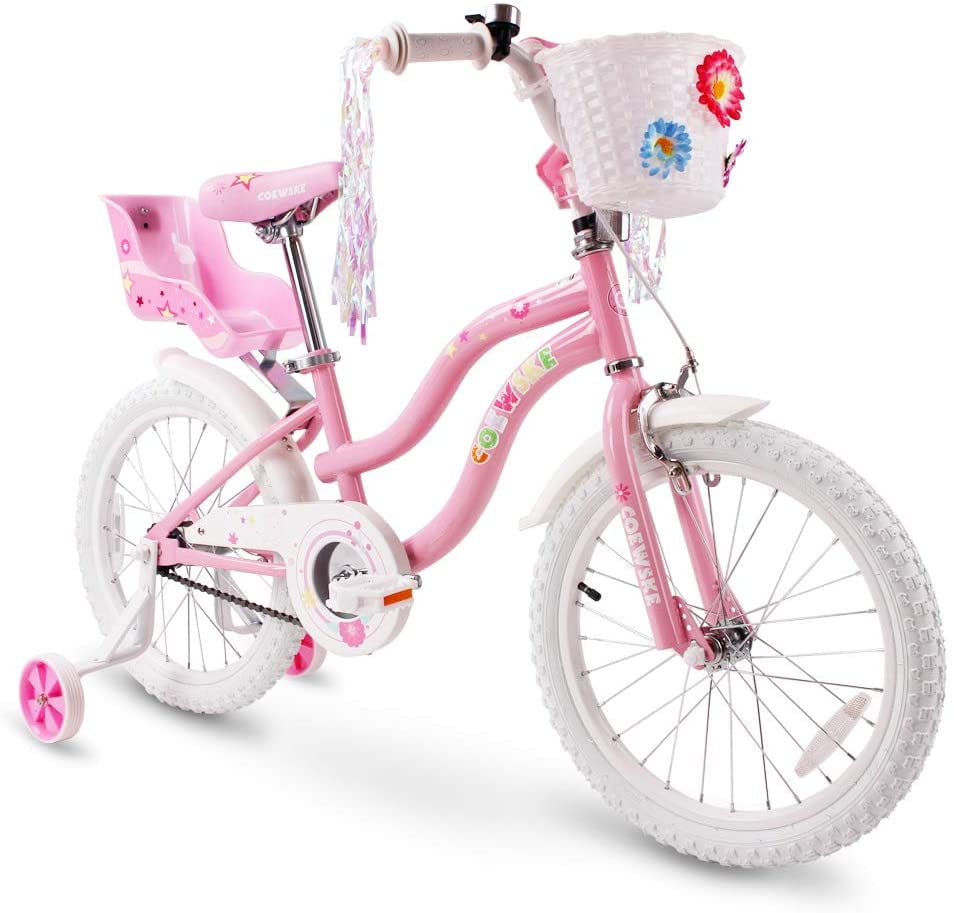 Coewske Princess Kids Bike 18 inch Boys Girls Bicycle with Training