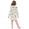 thumbnail image 7 of FORMRS Niños Bathrobe Unisex Hooded Robe Soft Plush Pajamas Sleepwear, Size 7-9T, Retro Triangles, 7 of 7