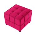thumbnail image 5 of Gannon Ottomans Pink Velvet  Upholstered Piping Trim, 5 of 7