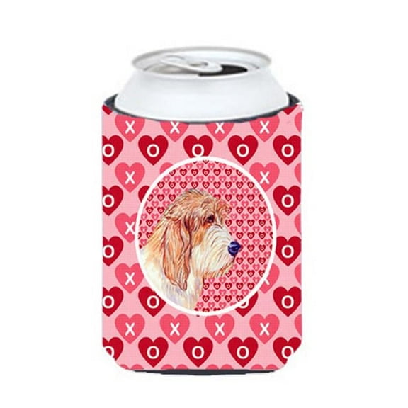 Petit Basset Griffon Vendeen Valentines Love and Hearts Can or bottle sleeve Hugger