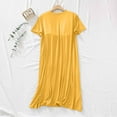 thumbnail image 4 of FAWUUDO Nightgowns for Women Night Gown Long Sleeve House Dress with Pockets, 4 of 9