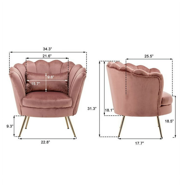 Pink oyster shell chair hot sale