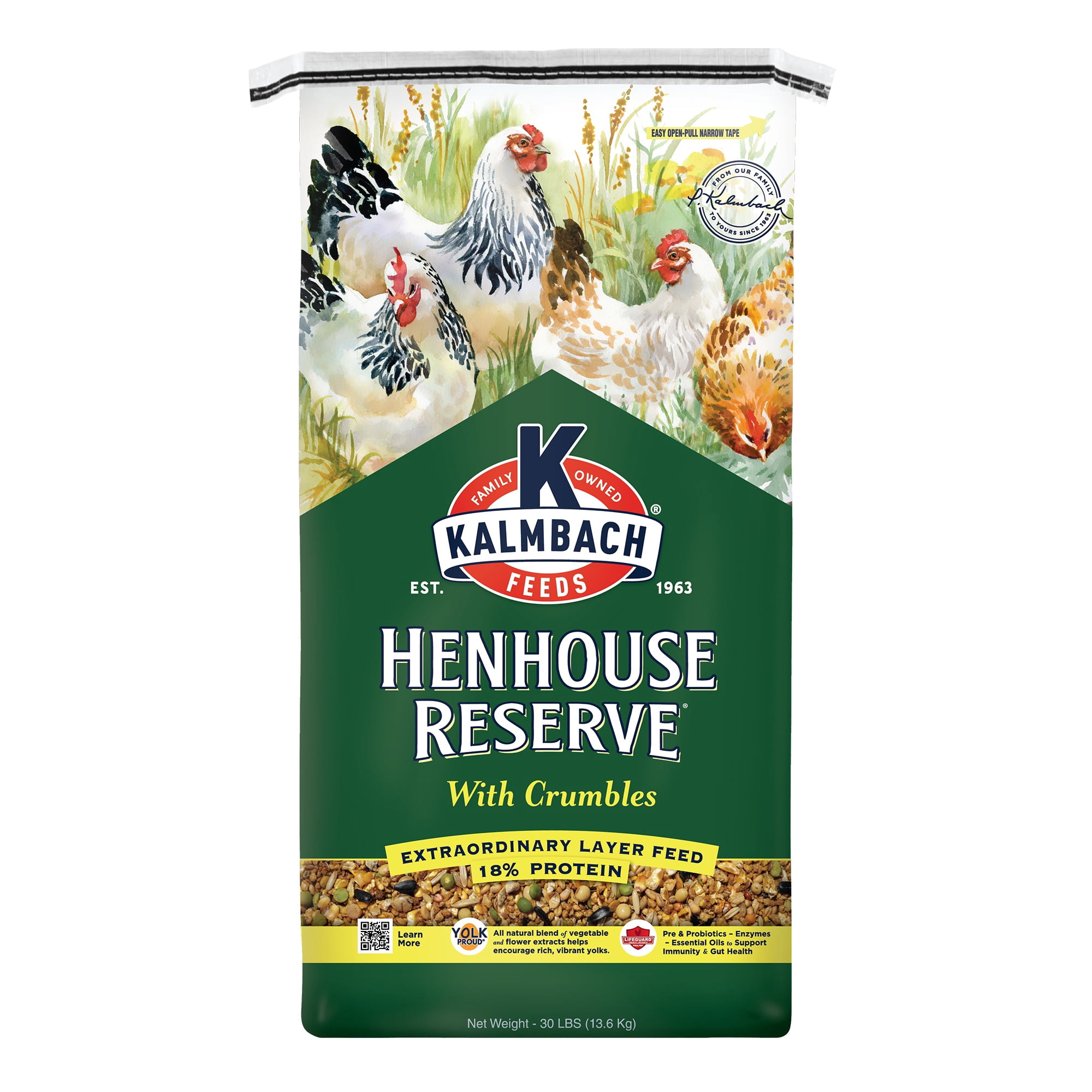 Henhouse Reserve with Crumbles for Laying Hens and Poultry, 30 lb bag