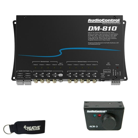 AudioControl DM-810 Premium 8 Input 10 Output DSP Matrix Processor, & ACR-3 Dash Remote